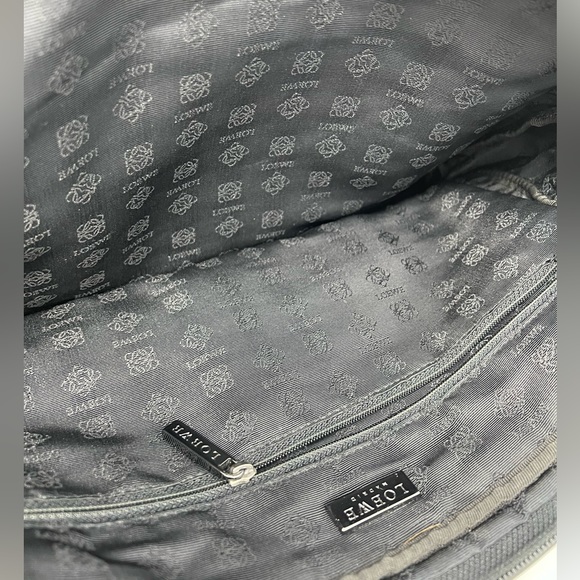 Loewe Black Nylon and Lamb Skin Leather Unisex Computer/Messenger Bag